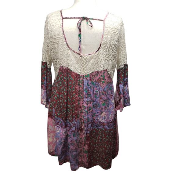 Umgee Crochet Paisley Dress Plus Sz 2XL - Picture 3 of 8
